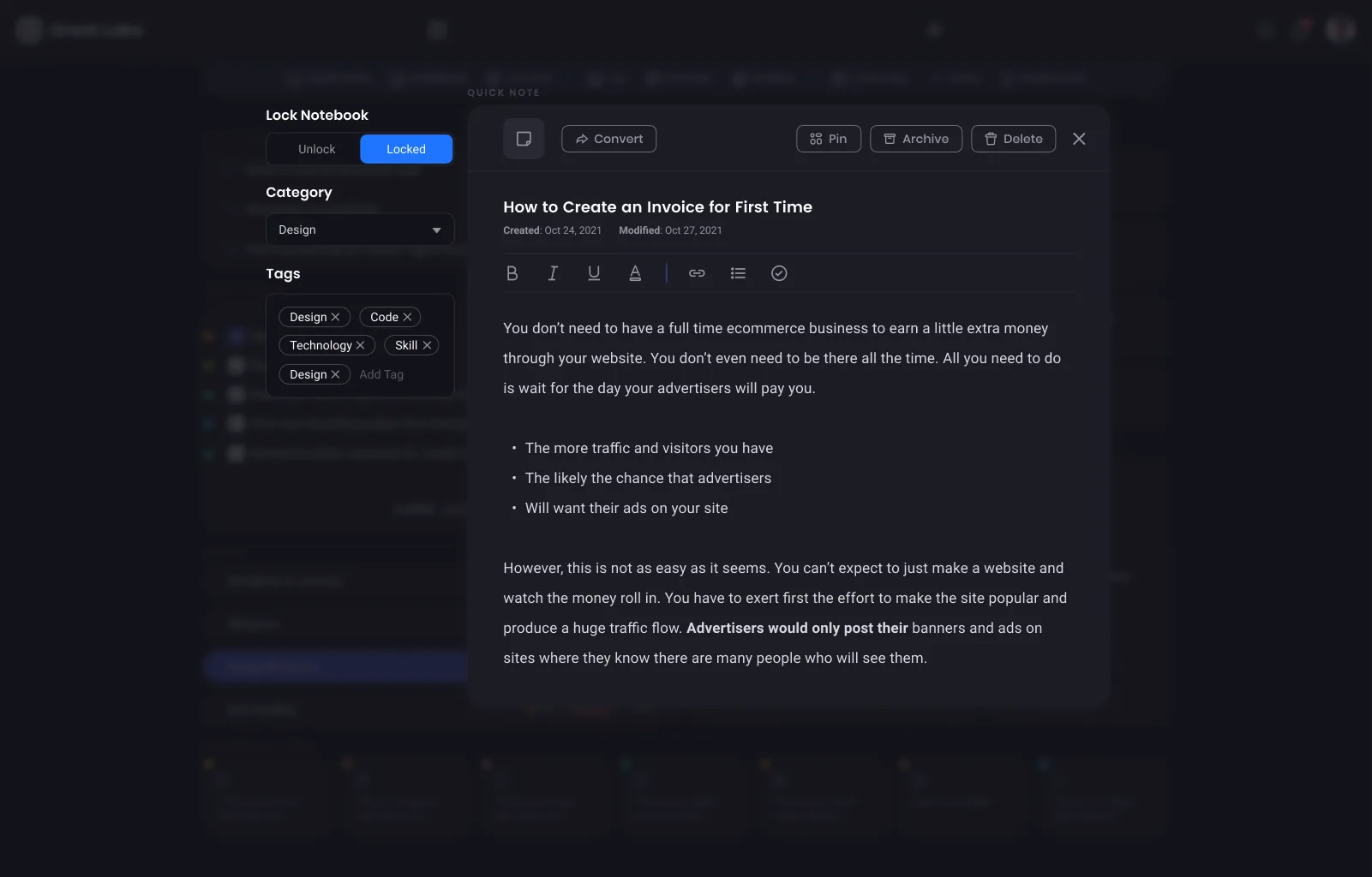 Document editor