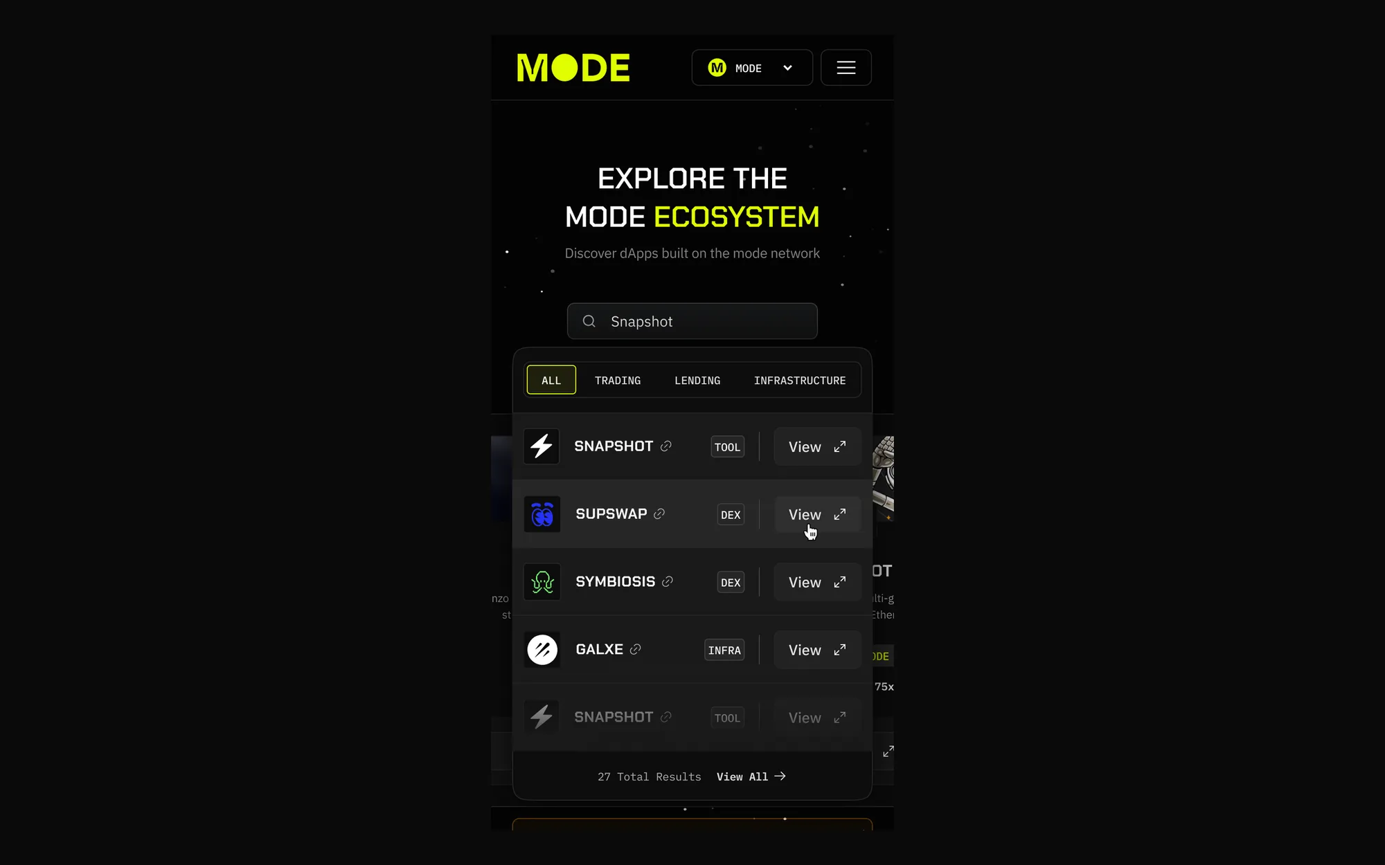 Ecosystem on mobile